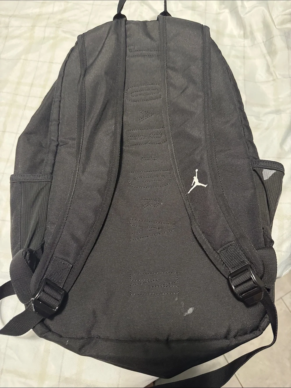 Jordan Black Men's Backpack with Mesh Organizer Pocket